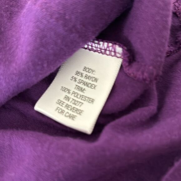 Apt. 9 | Women’s Tiered Ruffle Front Purple Sleeveless Blouse Tank Top - Picture 14 of 15